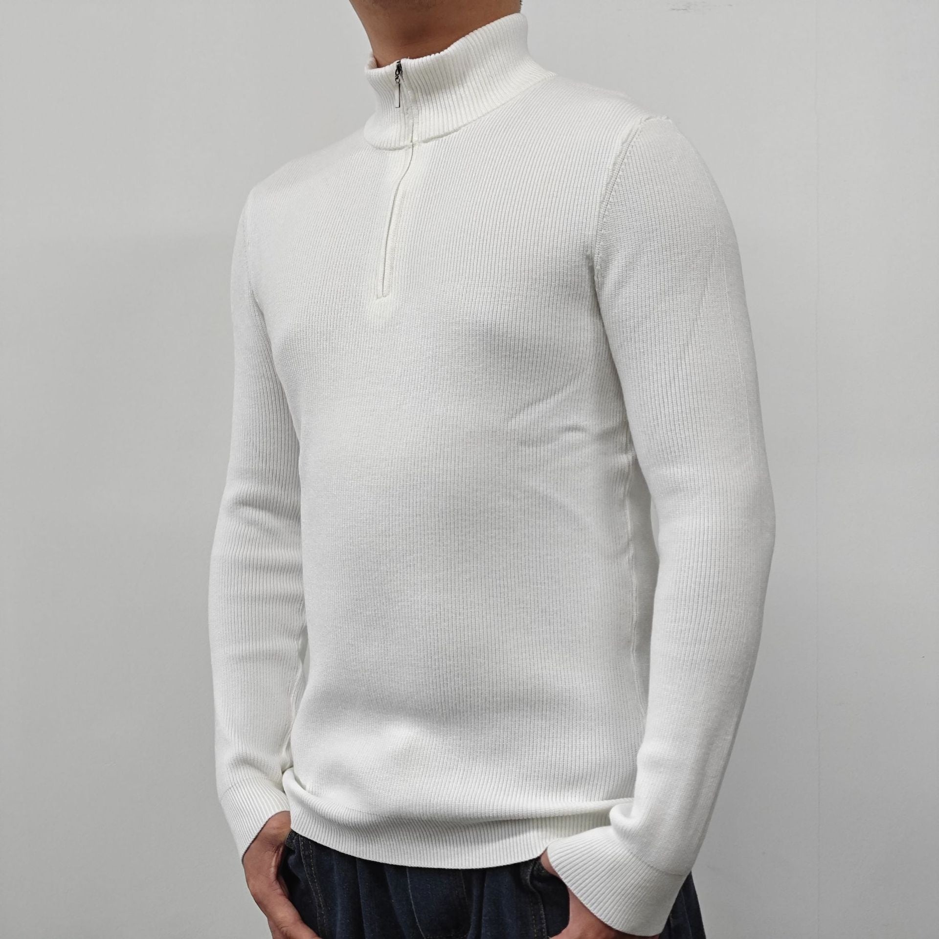 Winterpullover Slim Fit Wollmischung