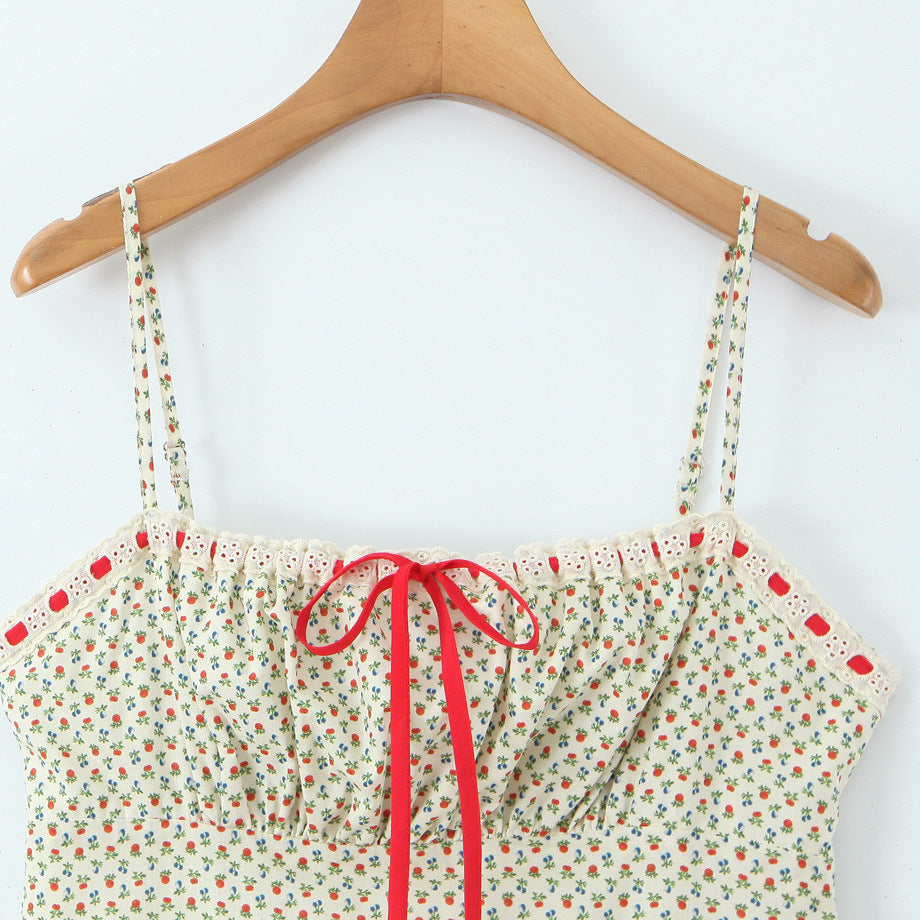 Beiges florales Slip Dress | LuxeStyle