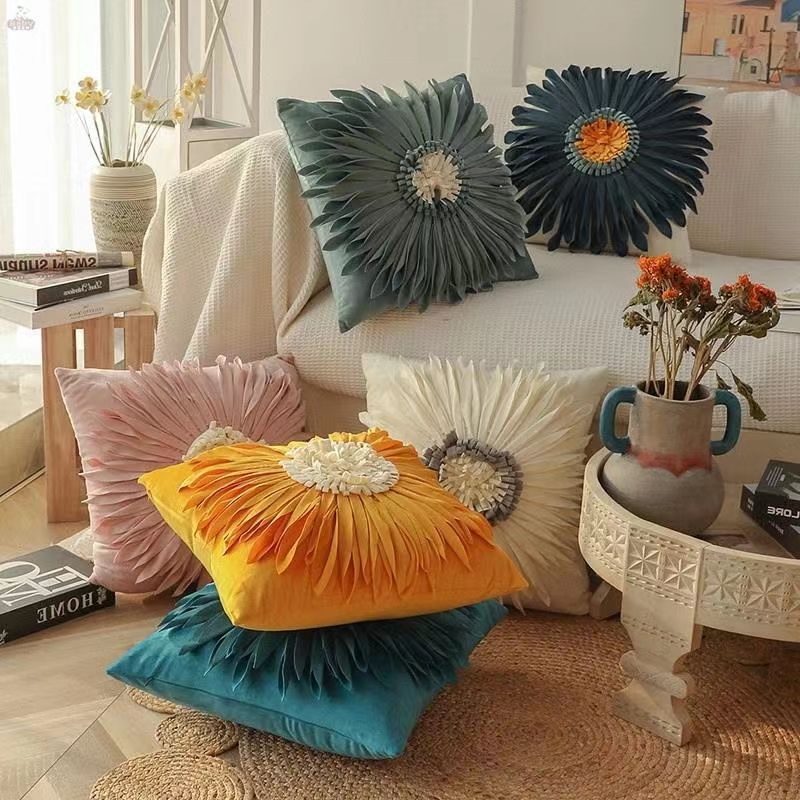 Kissenbezug Chrysantheme, einfarbig