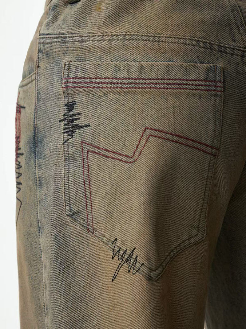 Geradehose aus Stretchfreiem Stoff