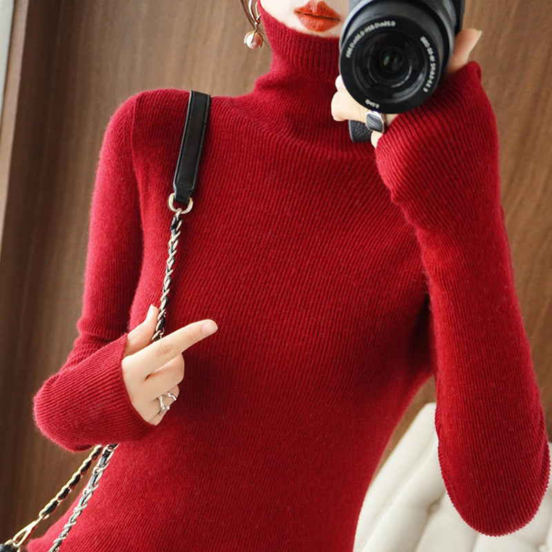 Langarm Strickpullover Slim Fit