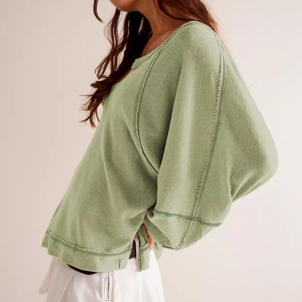 V-Ausschnitt Strickpullover für Damen