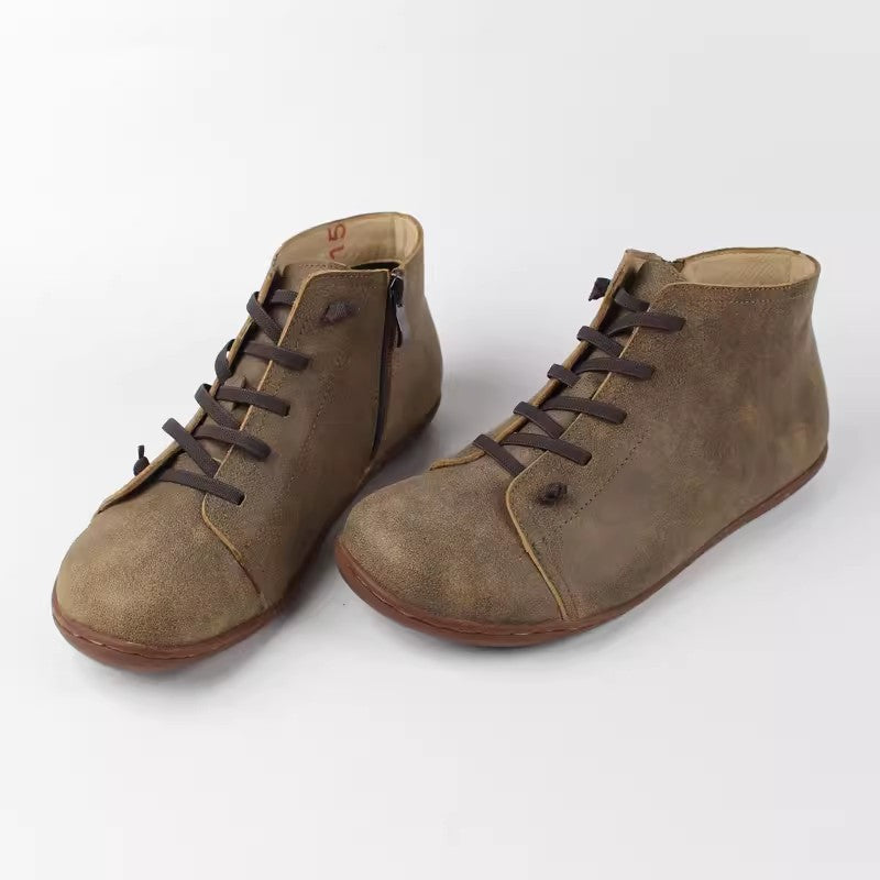 Damenstiefel aus Vollnarbenleder mit weicher Sohle
