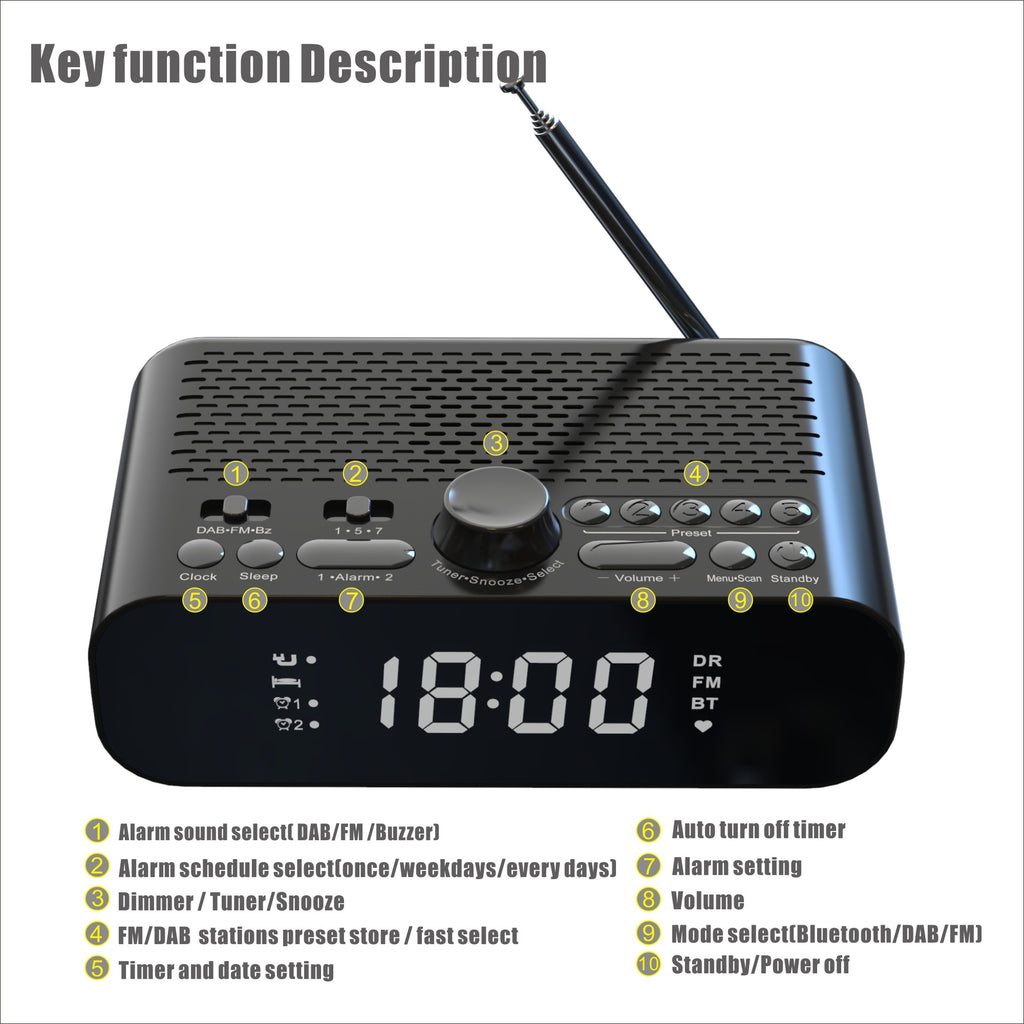 Radio mit Bluetooth und HD-Display