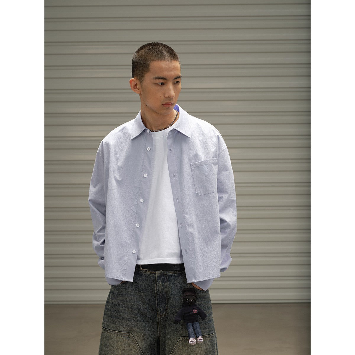 Retro Work Shirt mit Brusttasche