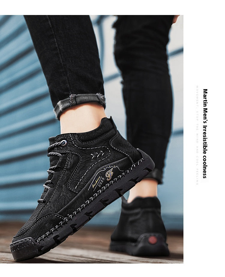 Herren High-Top Winterboots aus Leder