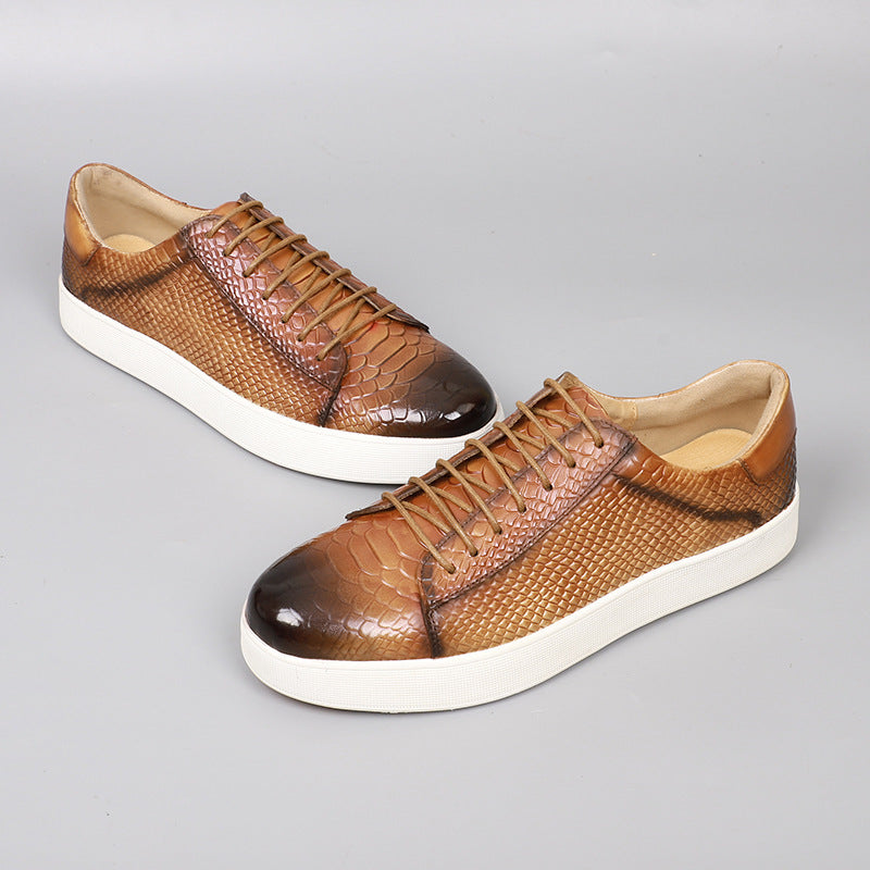 Geprägte Schnürschuhe aus Leder für Herren – Bild 4 | LuxeStyle