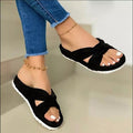 Plattform-Slipper mit Schleife aus Wildleder – Bild 9 | LuxeStyle