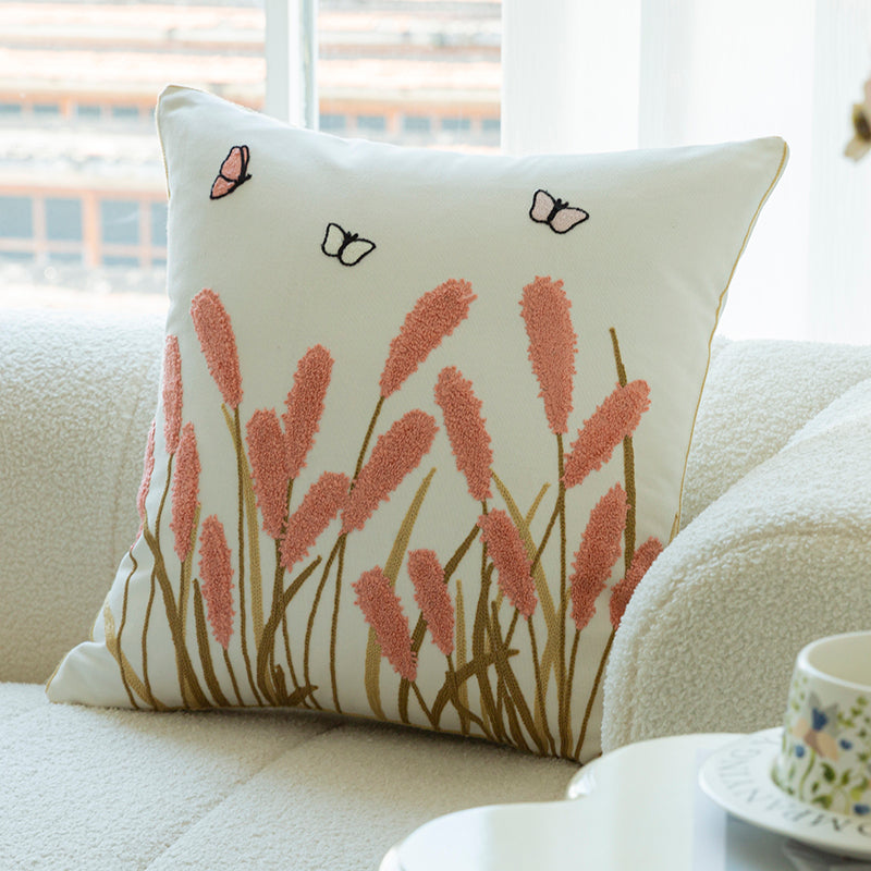Sofakissen mit Blumen-Stickerei | LuxeStyle