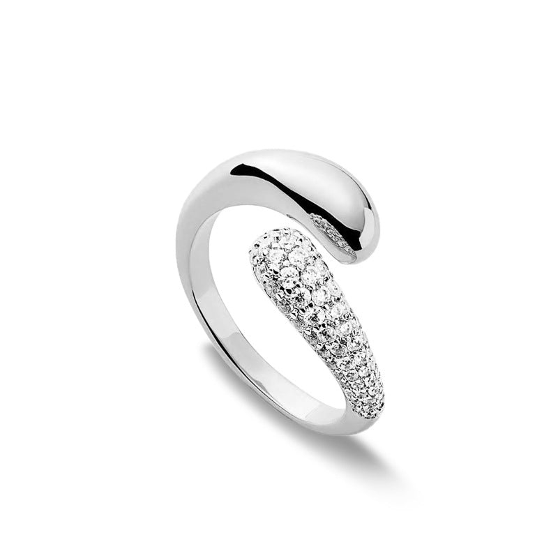 Vintage Teardrop Ring mit Vollbesatz