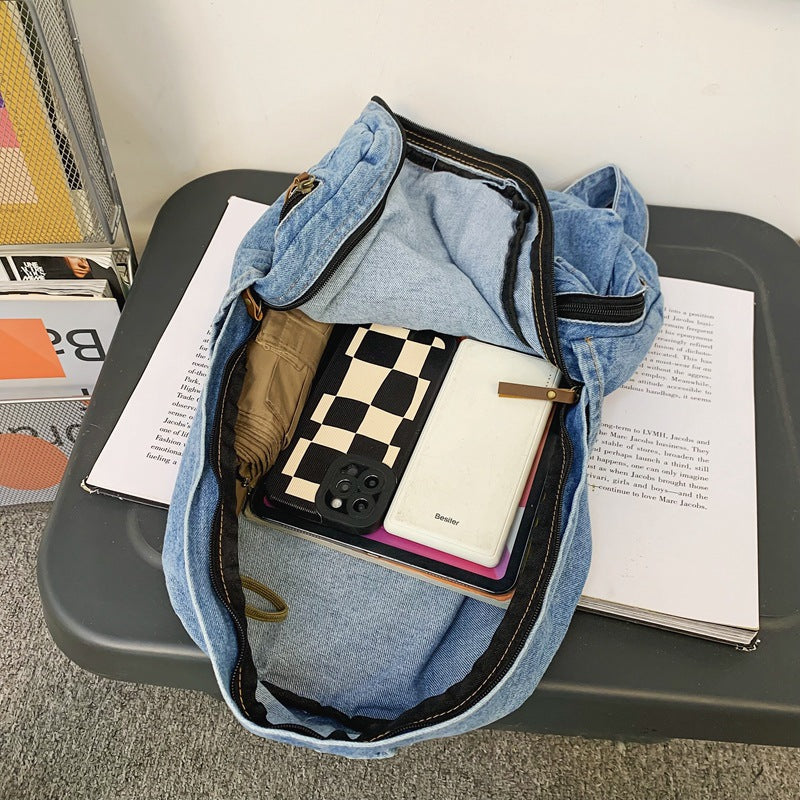 Denim Rucksack für Damen – gross & stylisch