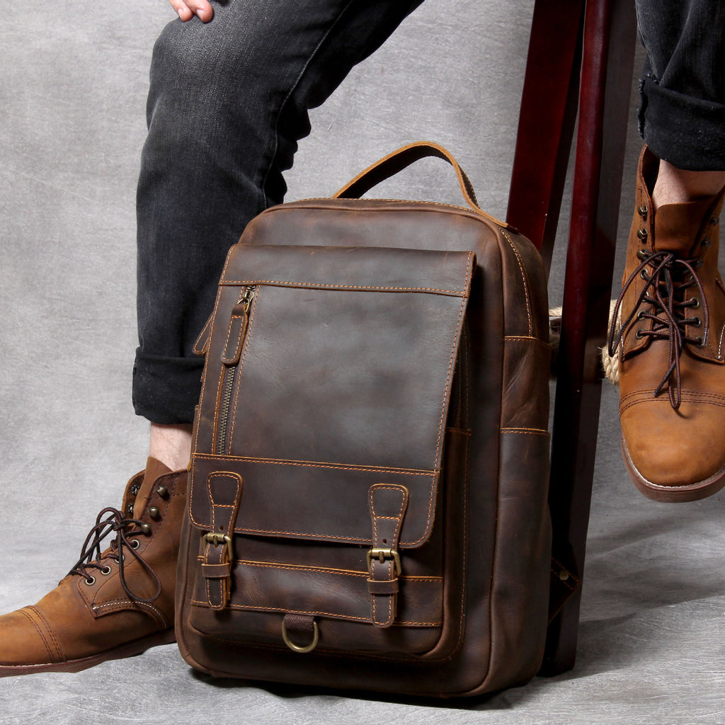 Retro Crazy Horse Lederrucksack