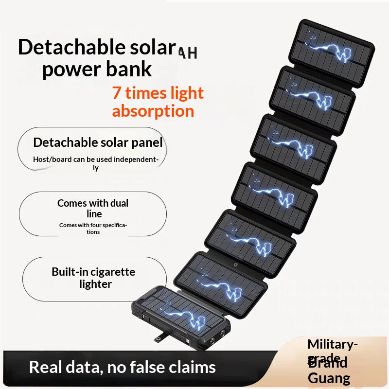 Outdoor Powerbank mit Solar- und Handkurbel-Ladegerät