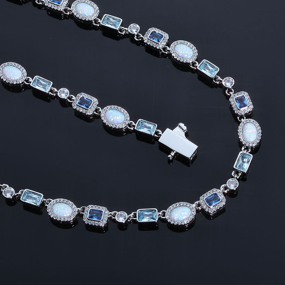 Hip-Hop Armband mit blauen Zirkonen – Bild 2 | LuxeStyle