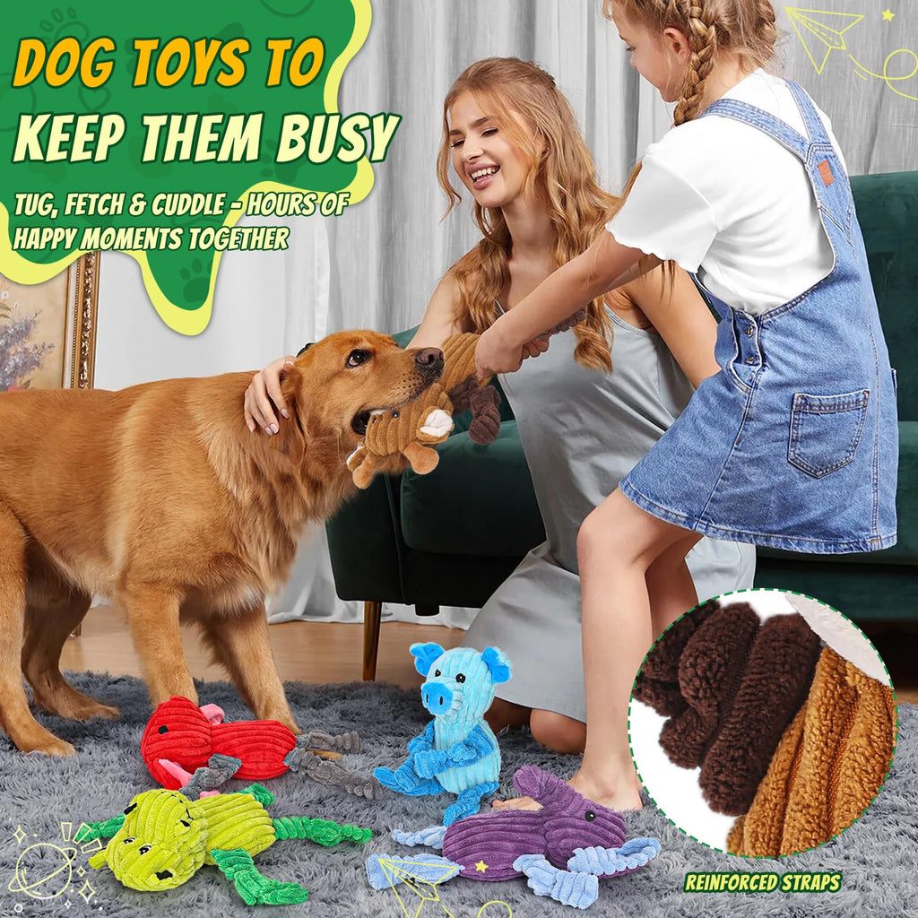 5er-Pack Quietsch-Plüschtiere für Hunde