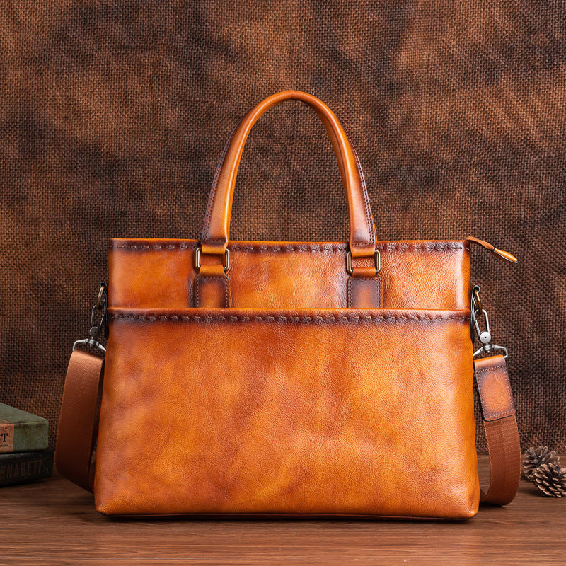 Herren Handtasche aus vollnarbigem Leder
