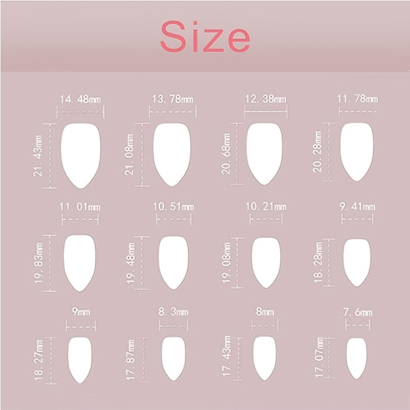 Aurora Powder Fake Nails – Lang & Glänzend – Ansicht 8