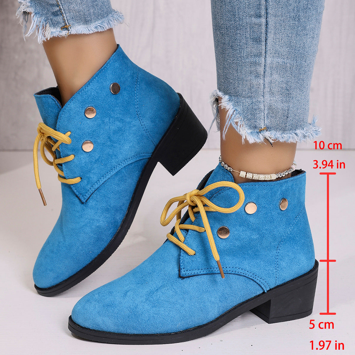 Grosse Chunky-High-Absatz Stiefel