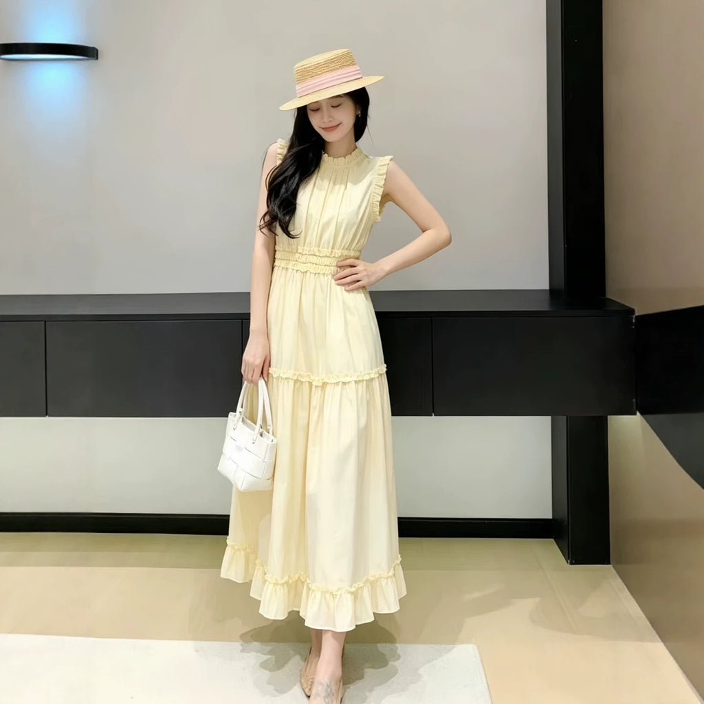 Ärmelloses Sommerkleid im französischen Stil