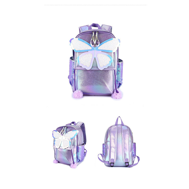 Glitzer-Schmetterling Rucksack für Damen – Bild 4 | LuxeStyle