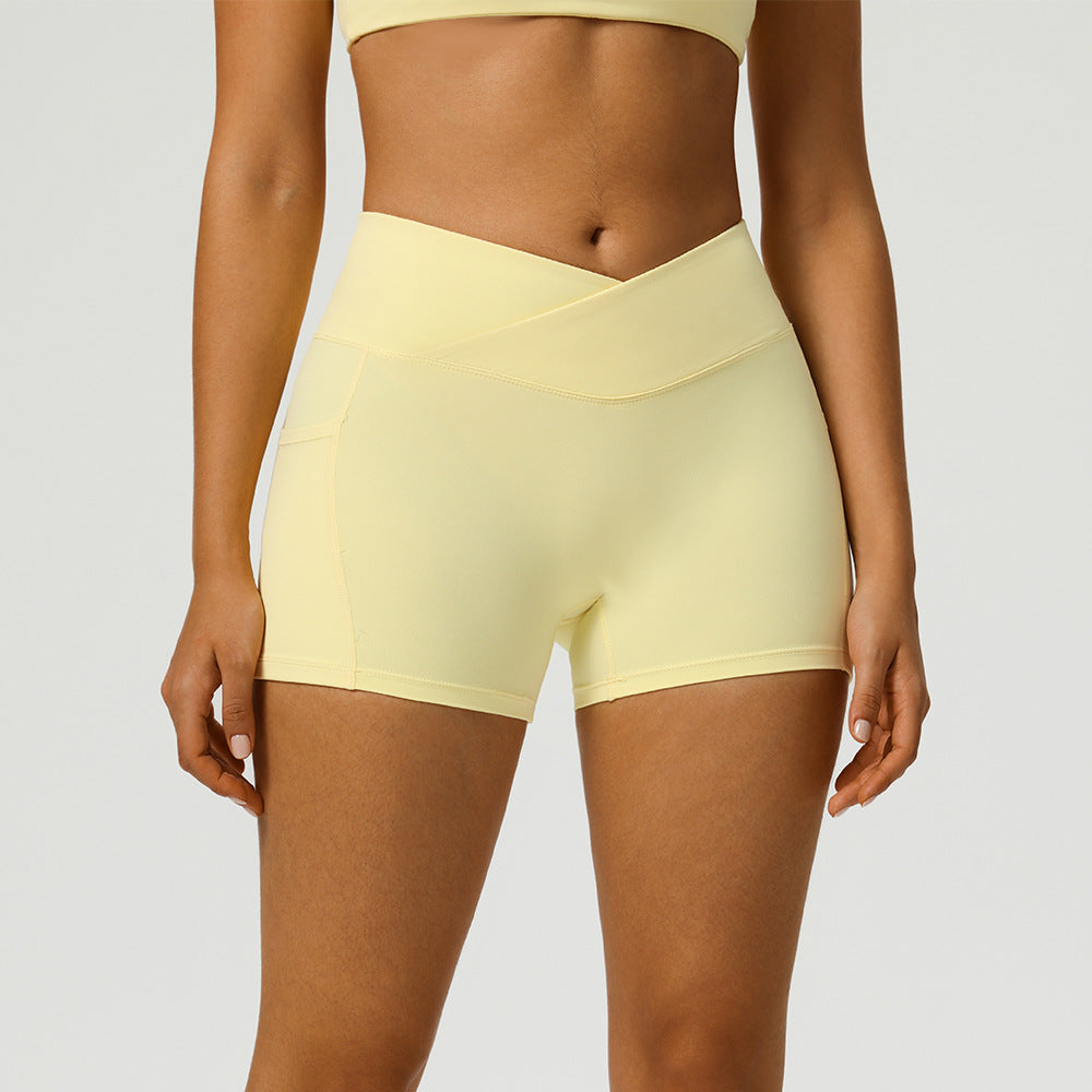 High-Waist Yoga Shorts mit Po-Lifting-Effekt
