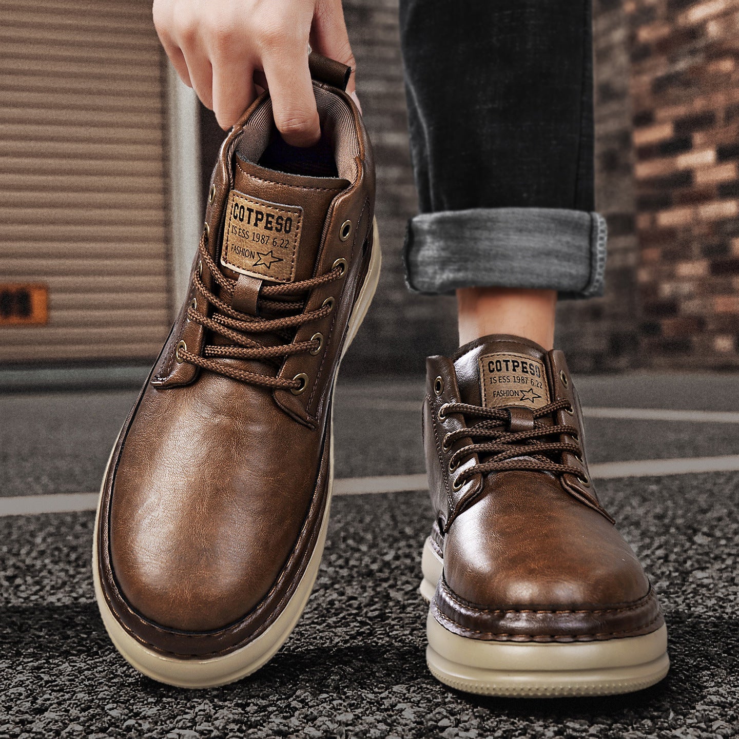 Retro-Halbschuhe Herren