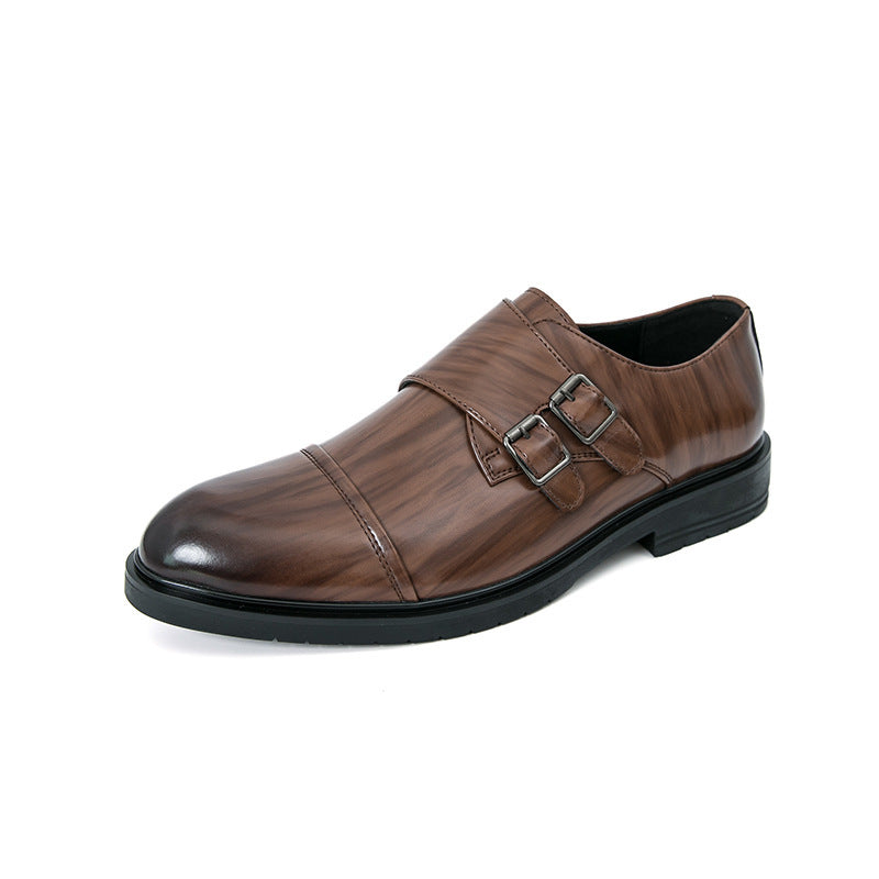 Business-Lederstiefel mit runder Kappe