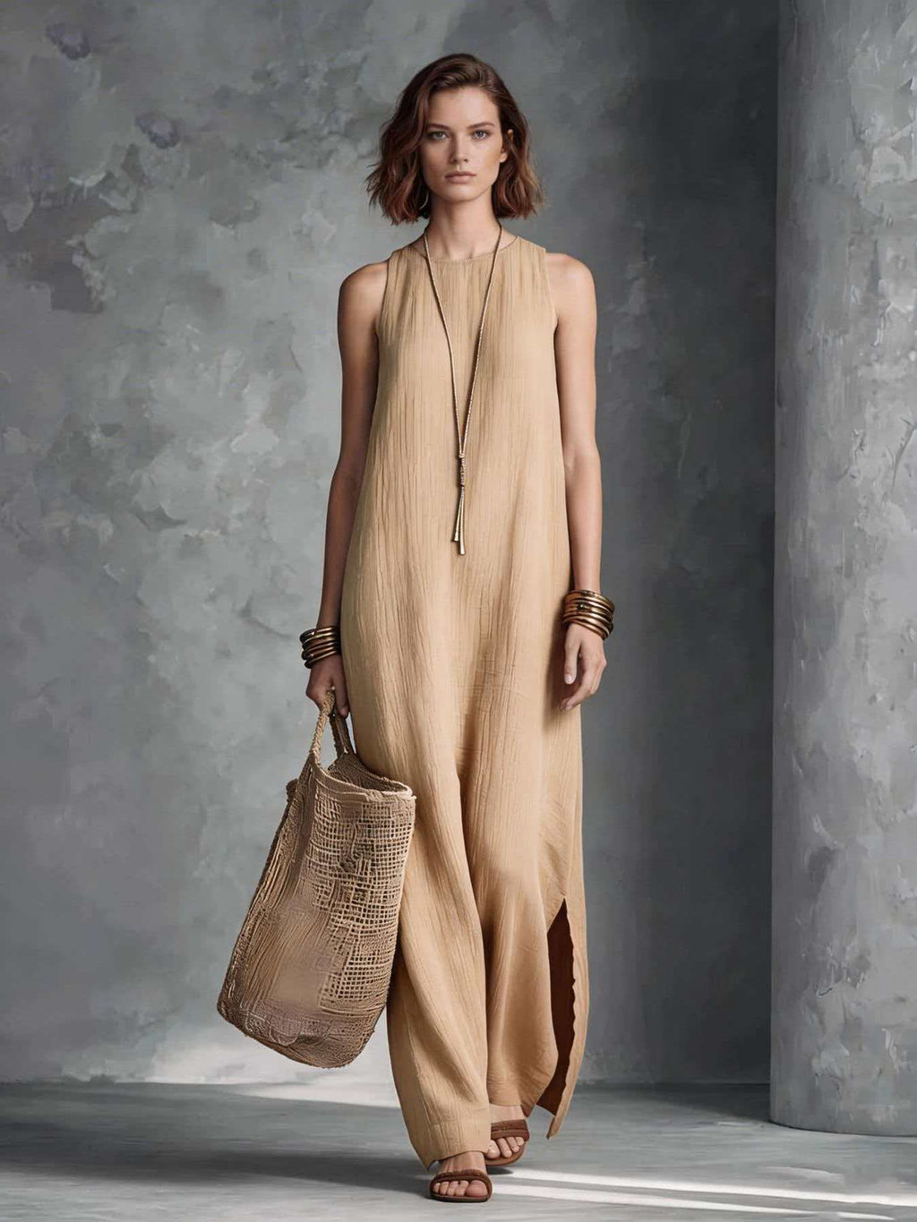 Ärmelloses Resort-Kleid für Damen | LuxeStyle