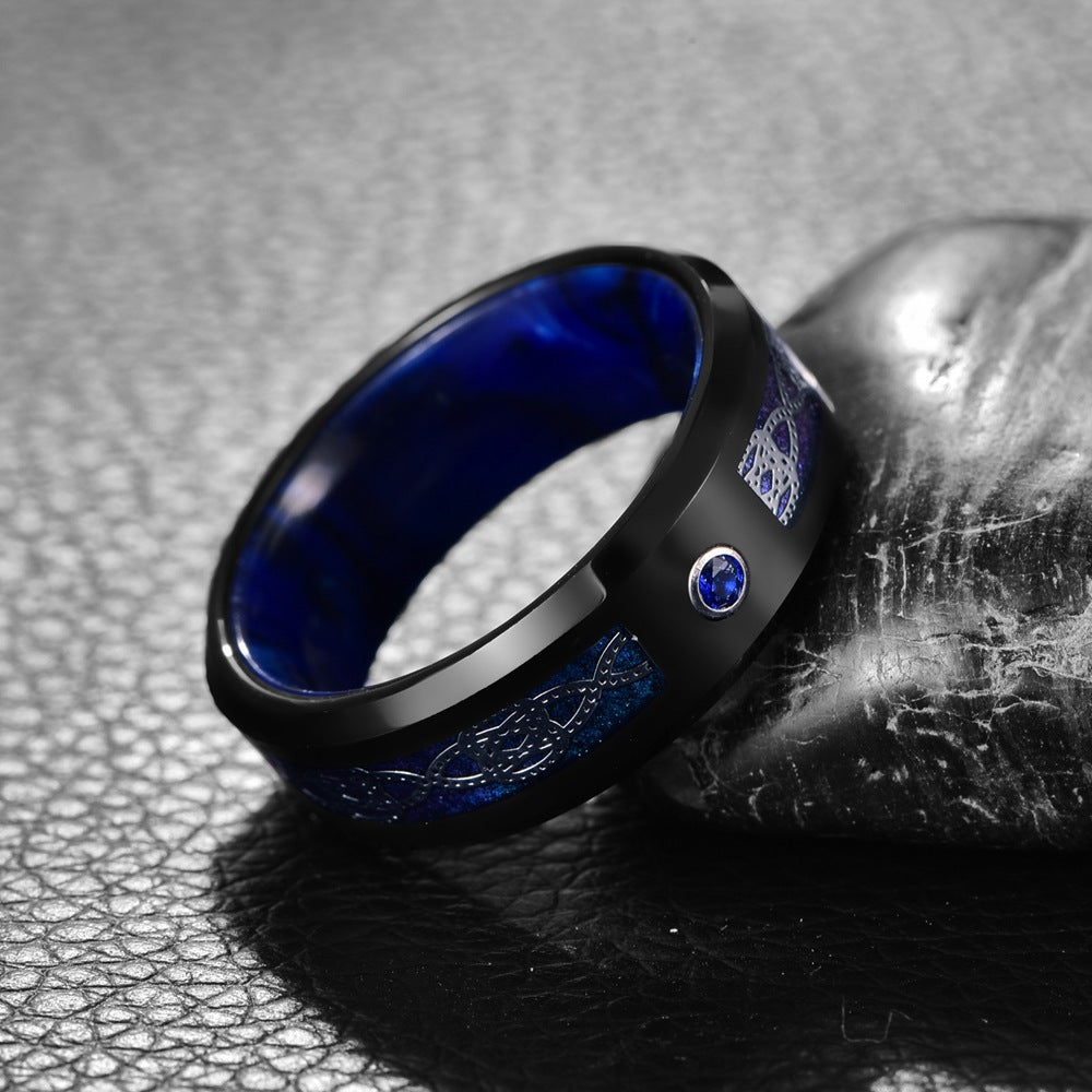 Herrenring aus Wolframkarbid mit Zirkonia | LuxeStyle