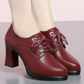 Chunky-Heel Peep-Toe Pumps im neuen China-Stil