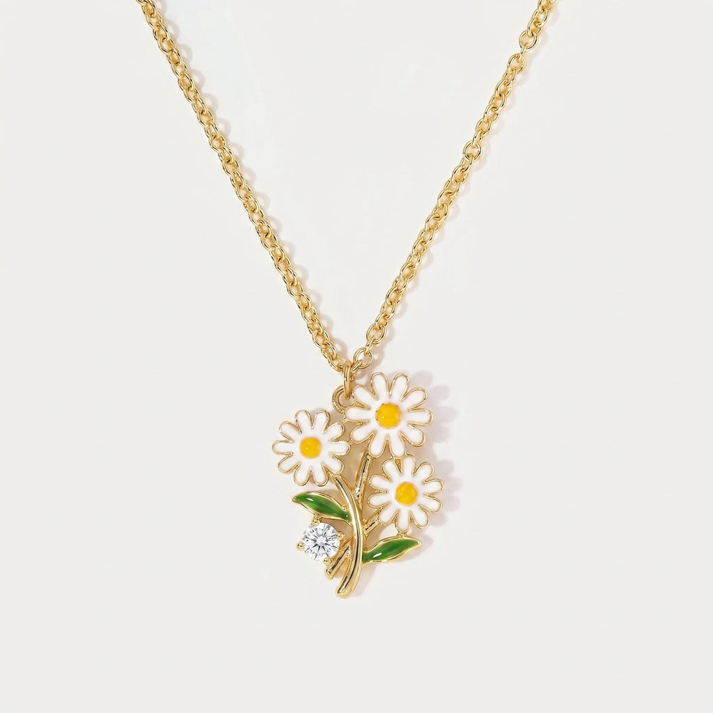 Geburtsblumen-Halskette mit Monatsblüte