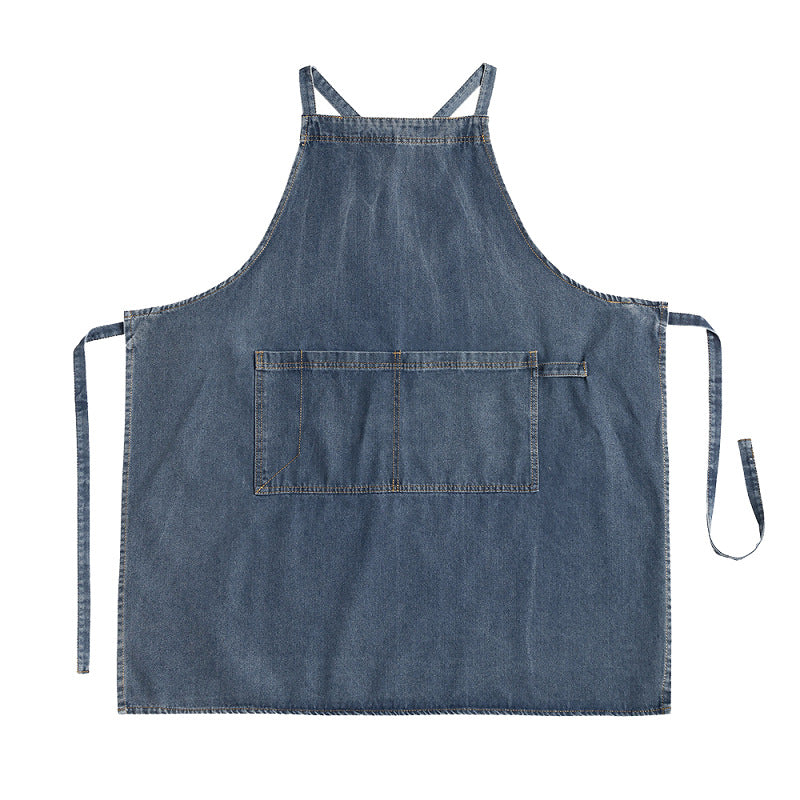 Baumwoll-Schürze aus Denim-Canvas – Bild 6 | LuxeStyle