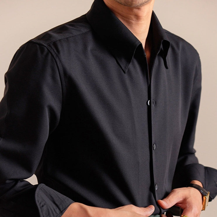 Herren Langarmhemd mit poliertem Finish – Bild 5 | LuxeStyle