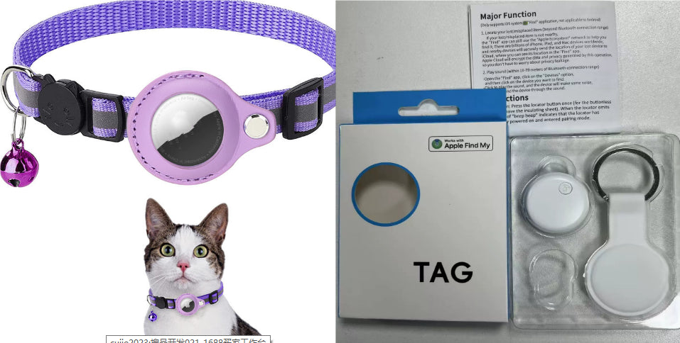 Reflektierender Wasserdichter Halter für AirTag Haustierhalsband