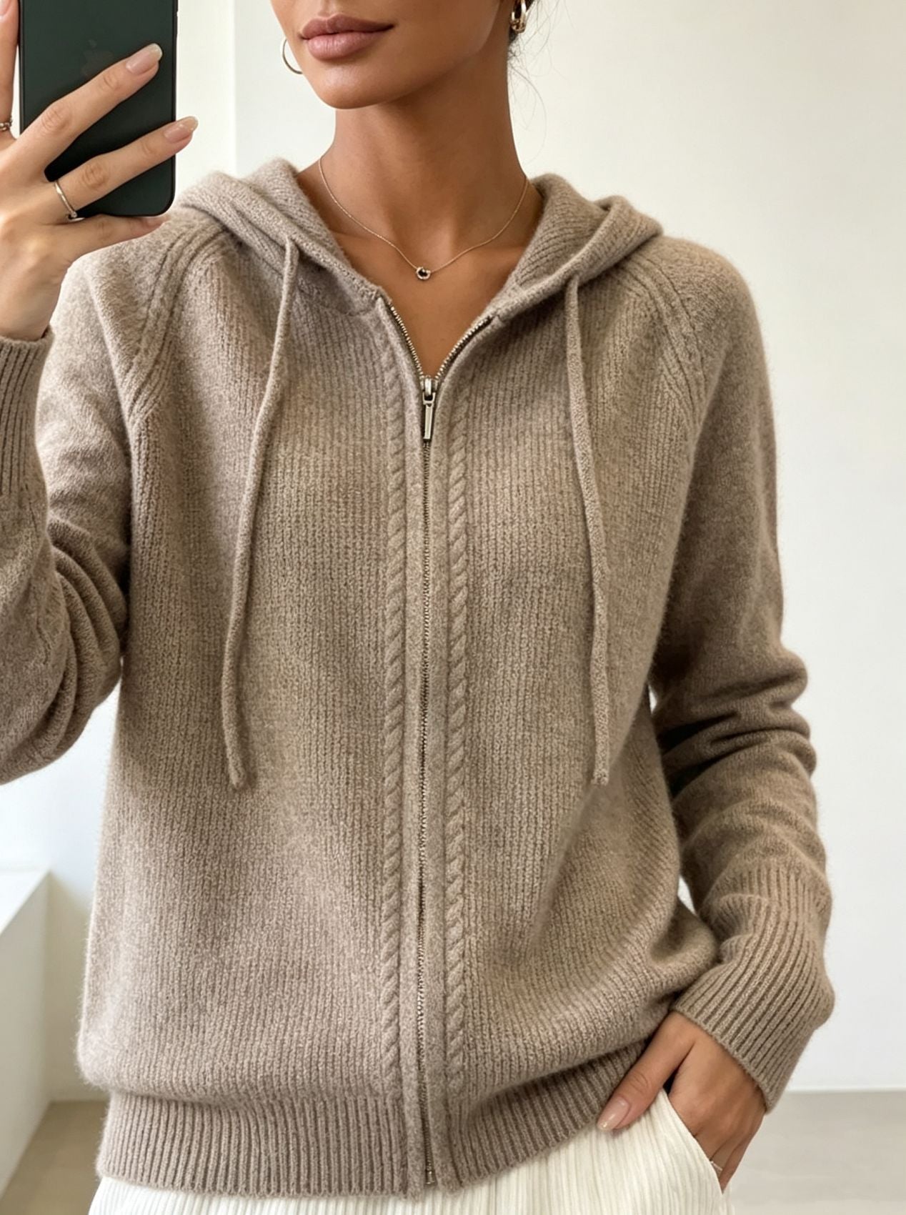 Cardigan aus Kunstwolle