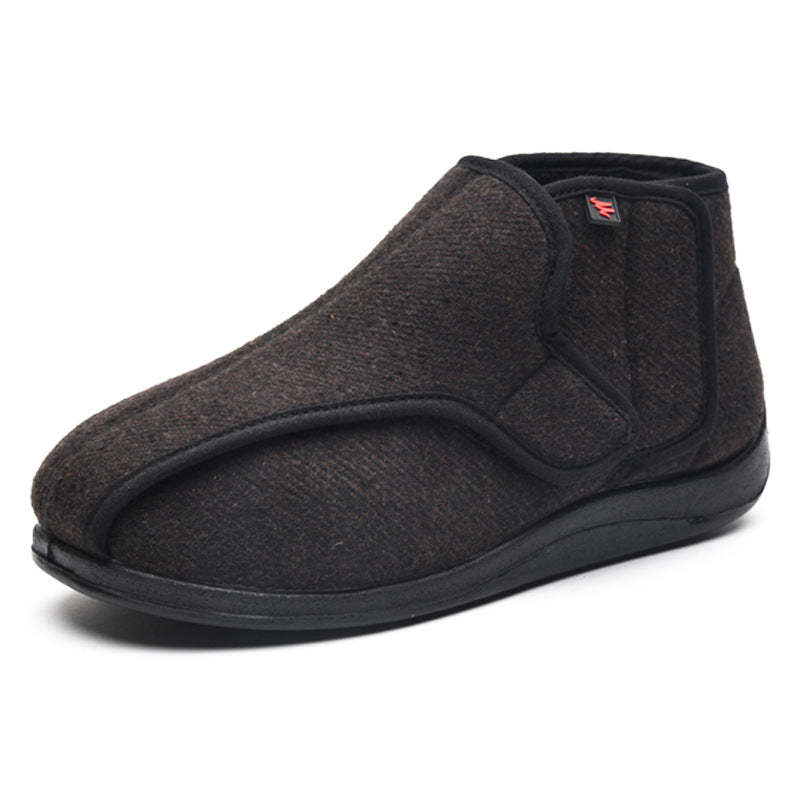 Gestreifte Tweed-Schuhe mit Klettverschluss