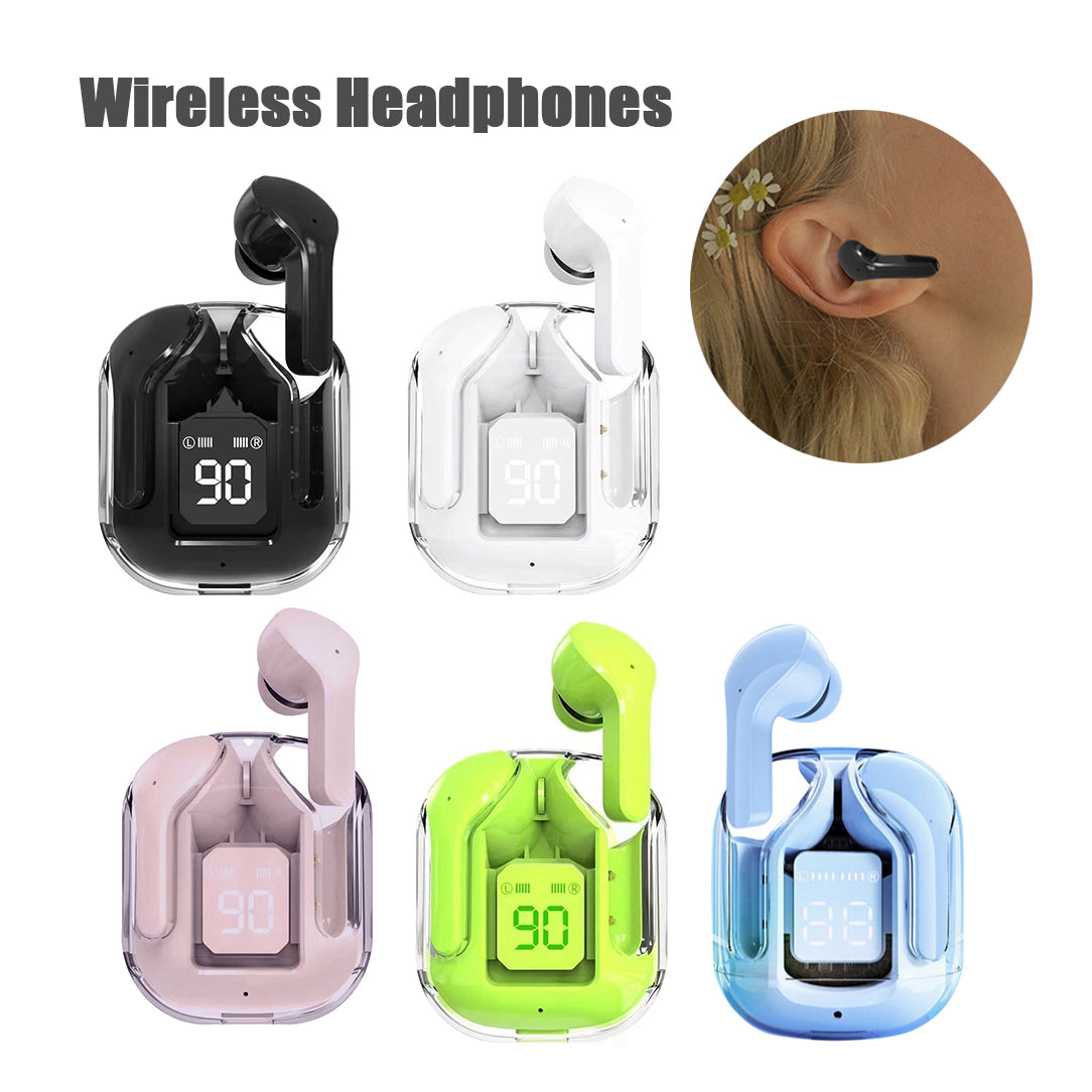 Mini-Transparente Bluetooth-Ohrhörer mit Ladebox – Trend-Modell
