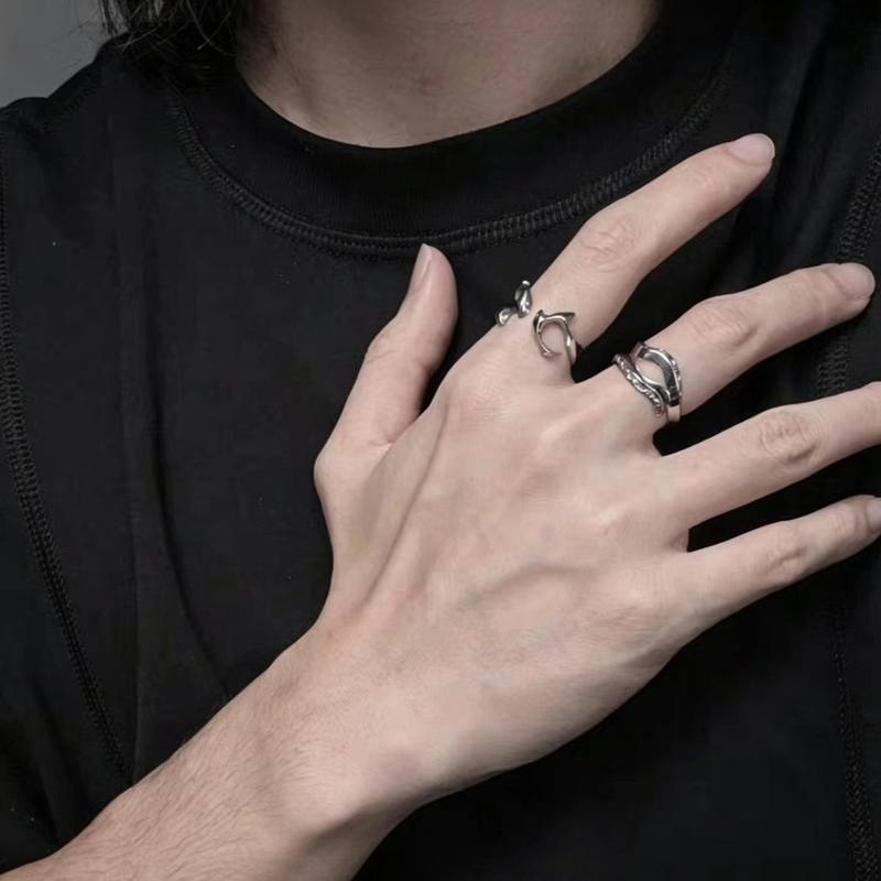 Unisex-Ring aus Sterlingsilber, einzigartiges Design