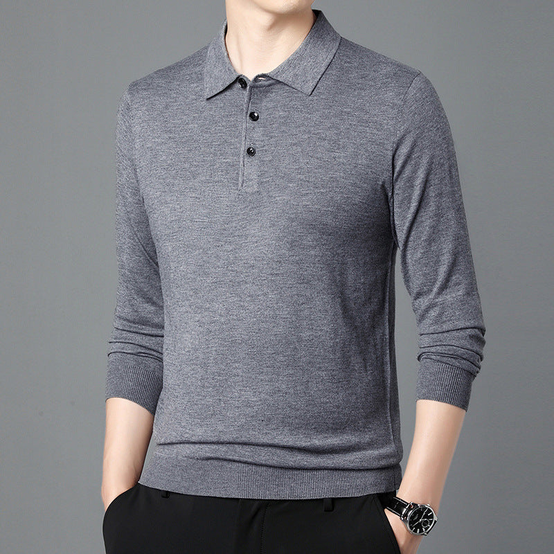 Poloshirt mit Rundhalsausschnitt, gestrickter Pullover – Bild 13 | LuxeStyle