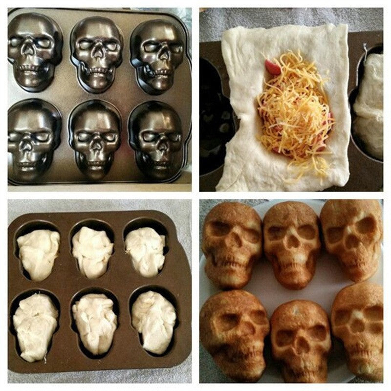 3D Totenkopf-Backform aus Aluminium