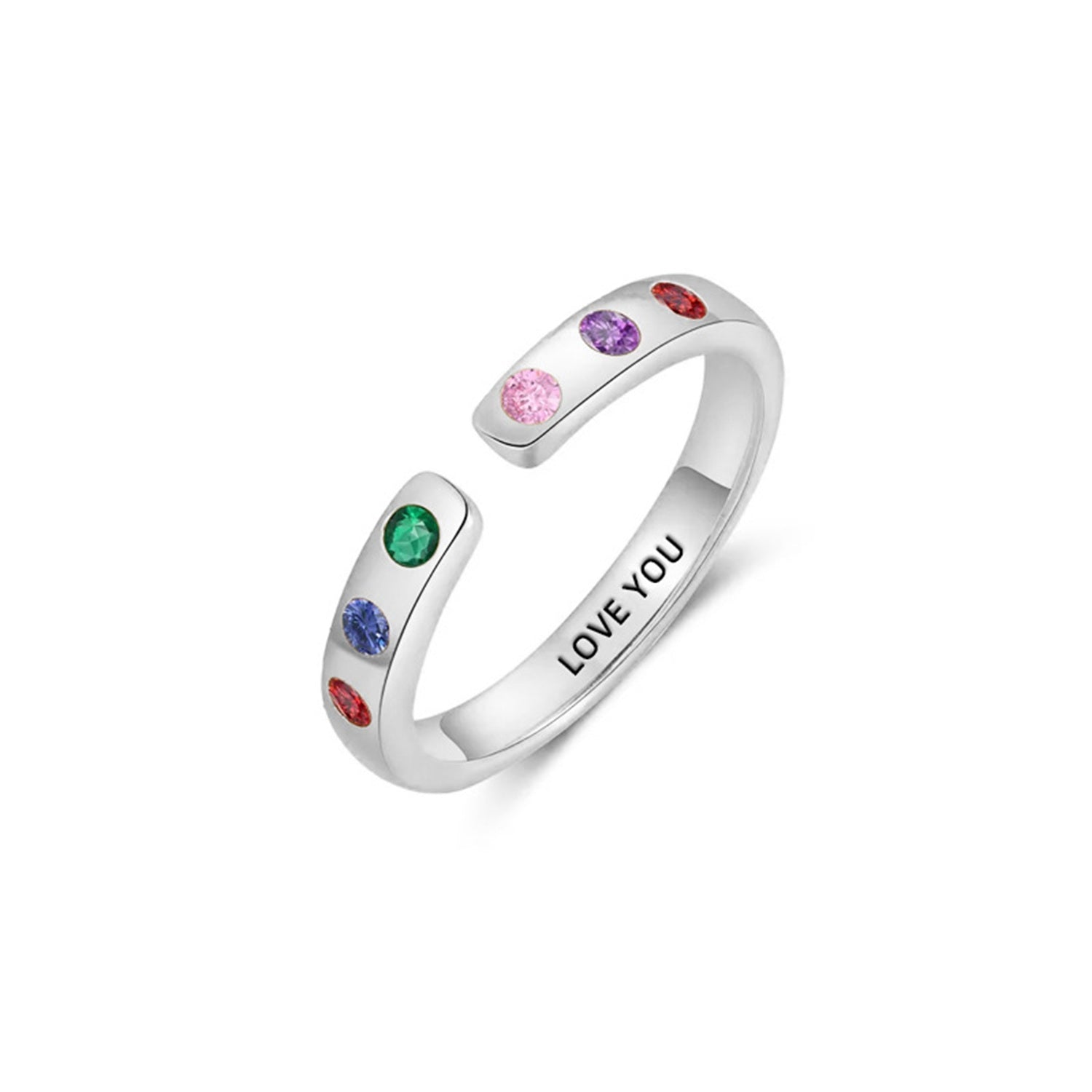 Farbenfroher Geburtsteinschmuck-Ring