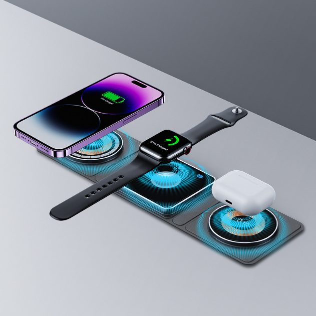 3-in-1 Magnethalterung für iPhone, Apple Watch & AirPods