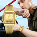 Business Casual Mesh-Armbanduhr mit Doppelanzeige