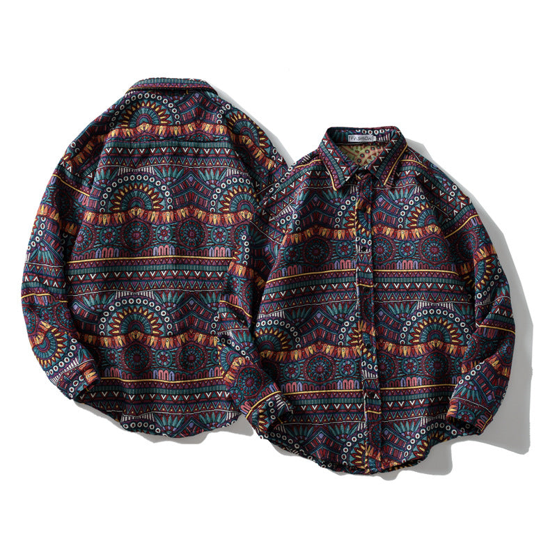 Retro-Lange Ärmel-Plaid-Shirt – Bild 2 | LuxeStyle