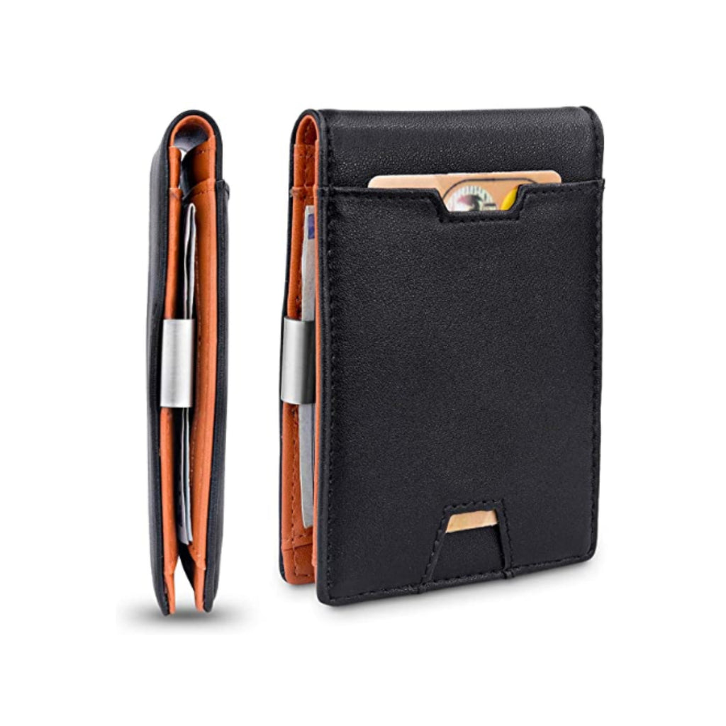 Herren Portemonnaie Leder Carbon-Optik
