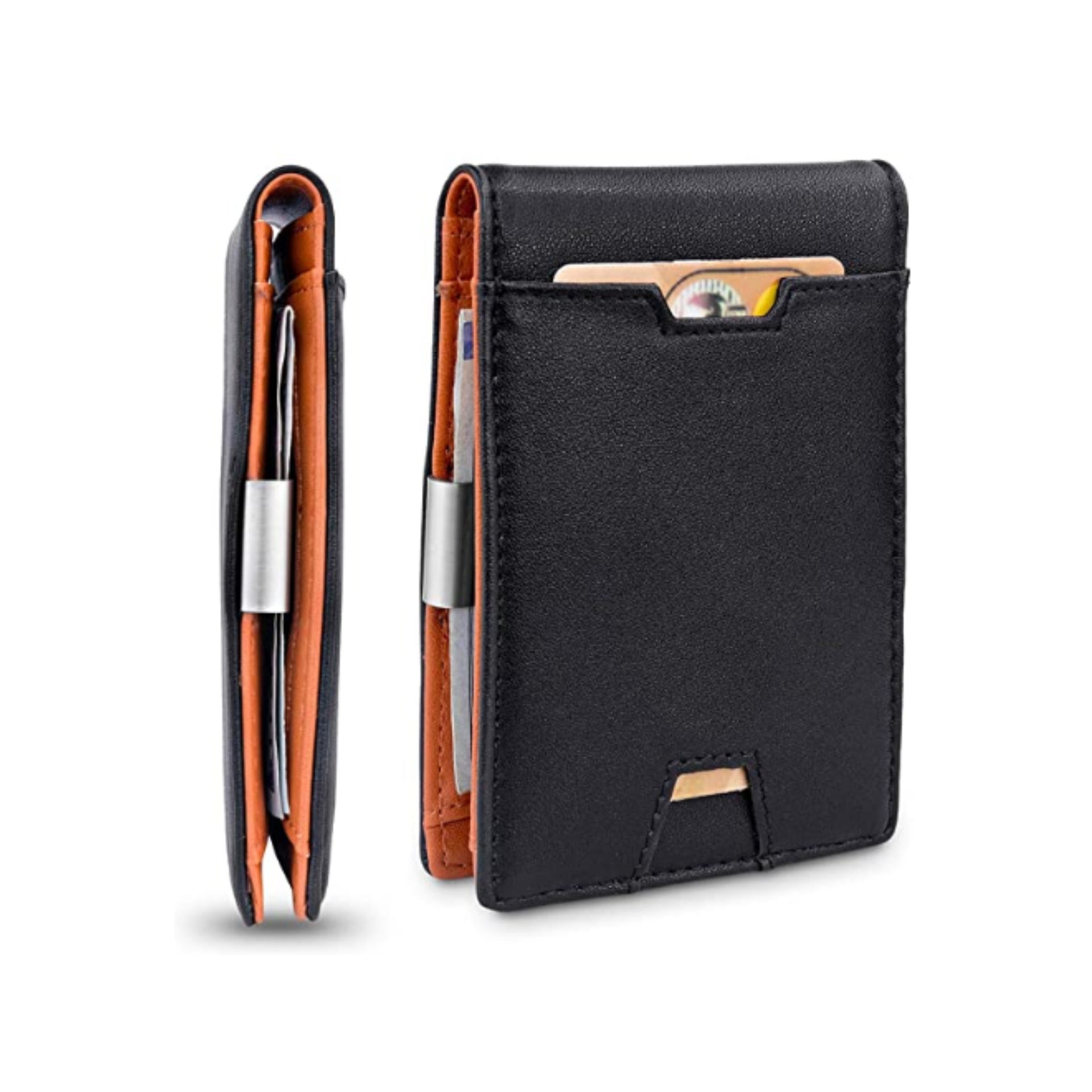 Herren Portemonnaie Leder Carbon-Optik