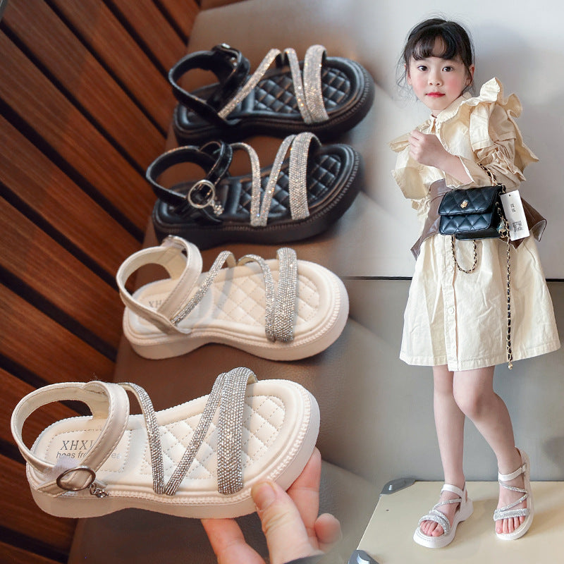 Kinder Prinzessinnen-Slipper mit Strass
