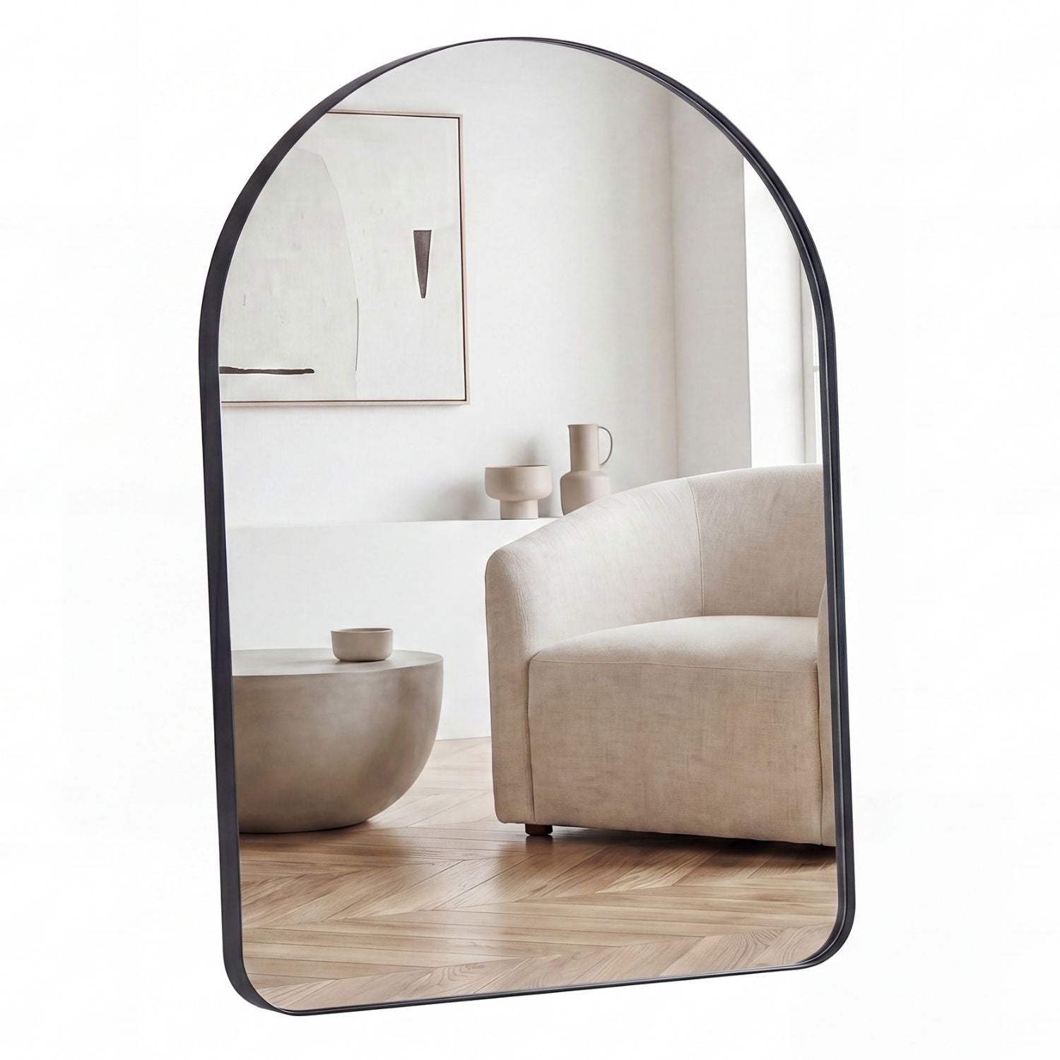 Gebogenes Wandspiegel für Badezimmer
