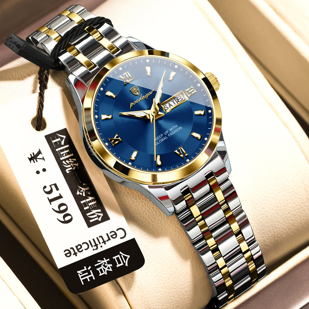 Wasserdichte Herren-Uhr mit Lichterzeugung | LuxeStyle