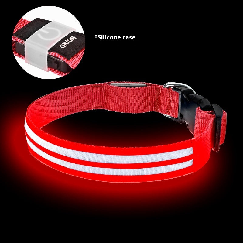 Leuchtendes Nylon-Hundehalsband für die Nacht – Bild 2 | LuxeStyle